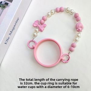 French Style <b>Bow</b> Cup Lanyard Compatible with Stanley Thermos Cup and Tupperport Water Bottle Portable Handle for Cold Cups - Product Image 6