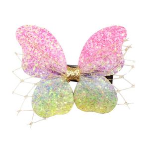 Super Fairy Gradient Color Princess LX Kids' Bow Hairpin 90905 with Sequins for Bachelorette Party <b>Glitter</b> Acetate - Product Image 6