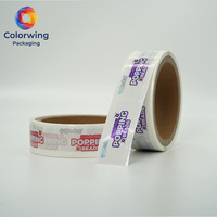 Étiquettes personnalisées durables pour perles éclatantes sans sucre, autocollants transparents en rouleau imperméables pour le marquage des pots de snacks et d'aliments (vente en gros)