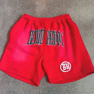 Conjuntos de Shorts de Dos Piezas para Hombre, Transpirables, Casuales, de Verano, de Peso Pesado, con Bordado Lavado al Ácido - Product Image 4