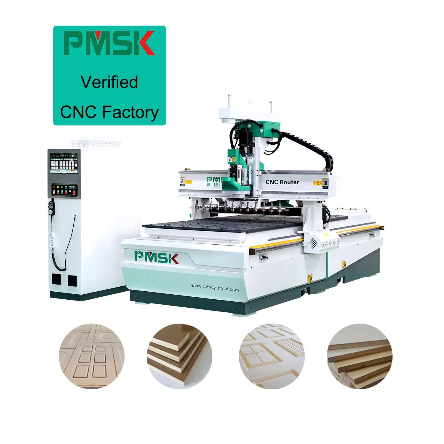 Máquina enrutadora Cnc 1325 Atc de alta velocidad, cambiador de herramientas automático lineal de 3 ejes, madera, maquinaria de grabado Cnc para fabricación de muebles y armarios