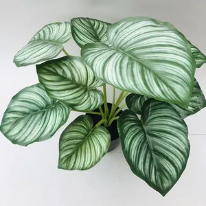 10 Hojas de Lirio de la Paz Tropicales de Tacto Real, Planta Artificial Verde para Decoración de Eventos - Product Image 5