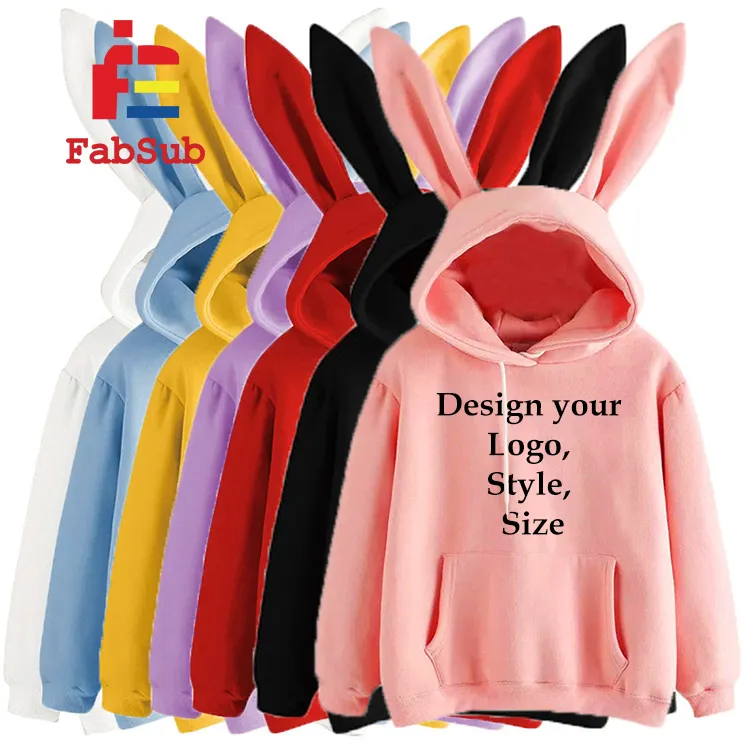 Phục sinh bé trang phục thăng hoa hoodie dài tay áo tùy chỉnh Bunny hoodie với tai đuôi cho trẻ em toddle Thanh Niên