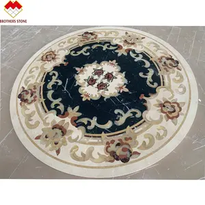 יוקרה עיצוב אירופאי ואמריקאי סגנון השיש waterjet שטיח מותאם אישית קישוט תמונה שיש אריח רצפת מדליוני
