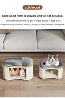 Lit superposé pour chat de style villa, moderne et luxueux, en bois écologique, toutes saisons, peu encombrant, avec fermeture à boutons, imprimé pour salon - Grande Vente