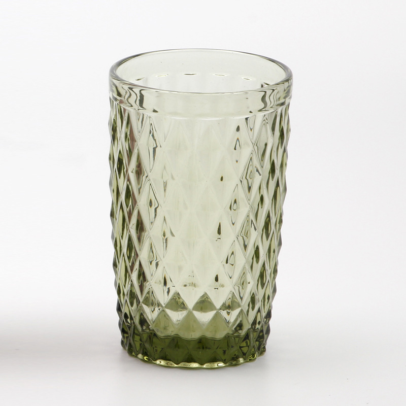 Diamond water glass-green