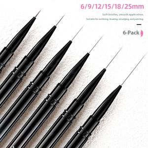 Nouvelle tige métallique ultra-fine pour Nail Art Liner Pen Set Liquid Lip Liner Nail Salon Special Drawing Hook Line Nail Art Liner Brush - Product Image 4