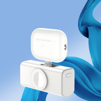 Cargador Portátil Magnético 2 en 1 con Diseño de Lápiz Labial, Carga Rápida de 15W, Tipo-C, Base para Reloj, Estación de Carga Móvil