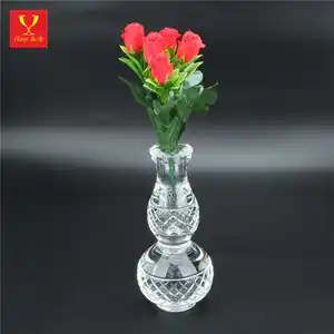 Hitop Big Trumpet Crystal Vase Luxury Wedding Centerpiece Table Decoration Vase For Flowers Gift