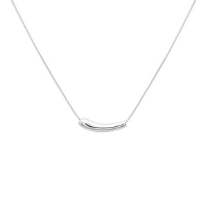 Geometric Eggplant Tube Necklace Stainless Steel Women's Clavicle Chain Simple Chic Pendant - Product Image 5