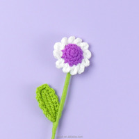 Fleurs de marguerite au crochet faites à la main, petites fleurs artificielles en fil, bouquet de décoration, cadeau pour la fête des mères, vente en gros