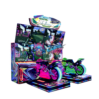 Simulateur de course coloré à monnayeur pour parc d'attractions, machine d'arcade certifiée CE, jeu d'arcade à monnayeur pour centre de divertissement