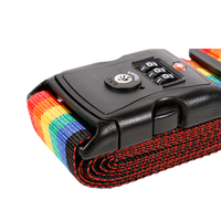 Dive sky — ceinture de bagage, arc-en-ciel coloré, ajustable, de haute qualité, avec serrure TSA