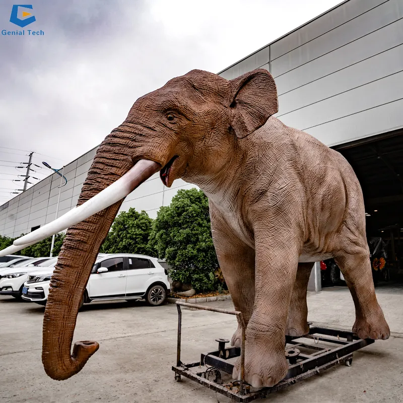 Ccaa55 Handgemaakte Levensechte Simulatie Olifant 3d Animatronic Diermodel Voor Tuin