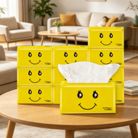 Mouchoirs en papier ultra doux 3/4/5 plis en pâte de bois vierge, respectueux de la peau, jetables, pour la maison, le bureau et le nettoyage quotidien