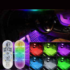 Lampe tactile à <span class=keywords><strong>LED</strong></span> Mini éclairage intérieur de <span class=keywords><strong>voiture</strong></span> sans fil Lampe de lecture de plafond de toit automatique Chargement USB Ampoules d'ambiance - Product Image 3