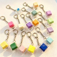 Wholesale Custom Mechanical Switch Fidget Toy Macaron Replaceable Keycap Clicker 1x4 3x3 Keyboard Keychain for Stress Relief