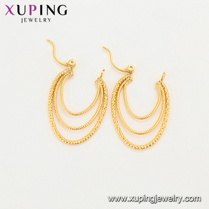 65813 <span class=keywords><strong>xuping</strong></span> Juego de Joyería de Oro de 1 Gramo, Estilo Indio, Aros y Colgante, Oro de Dubái de 24k para Mujer - Product Image 3