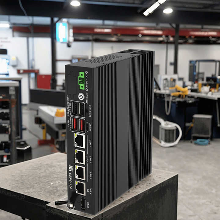 Iei Computer IEI Fanless DIN-Rail Embedded System Compact Industrial Mini PC with ...