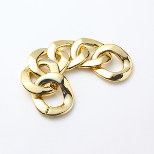 Factory Wholesale Light Gold Plating Plastic Acrylic Handbag Chain Links For Bag Parts