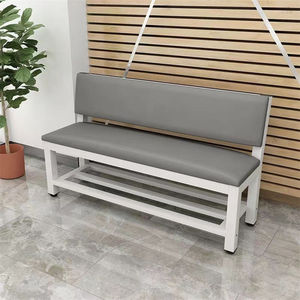 Sillas con Respaldo Acolchado, Sillas de Picnic, Bancos Largos para Área de Descanso, Sillas de Espera para Barbería, Bancos con Respaldo - Product Image 1