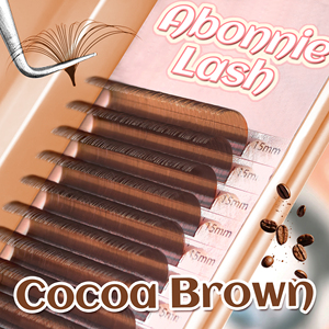 Extensions de cils en cachemire moelleux Abonnie Brown, plateaux de cils en velours LJ LC LB LD <span class=keywords><strong>UC</strong></span> UB <span class=keywords><strong>UD</strong></span> C CC D DD, plateaux d'extensions de cils marron - Product Image 1