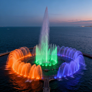 Boquilla de Fuente de Agua Decorativa Subacuática de Acero Inoxidable con LED Personalizada AWS, para Exteriores, con Música y Agua Danzante - Product Image 4