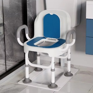Foldable Sliding Transfer Aluminum Bathtub Shower Chairs Height Adjustable <b>Bath</b> Chair for Disabled Adults - Product Image 3