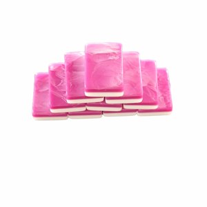 Pink and White <b>Mahjong</b> Tiles <b>Set</b> Classic Portable Style for 4 Players - Product Image 3