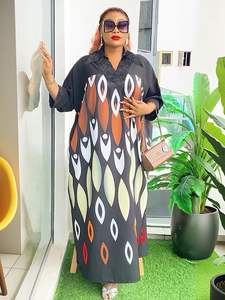 Ramadan musulman caftan Abaya Robe femmes Dubaï robes élégantes africain en <span class=keywords><strong>mousseline</strong></span> de soie Maxi Robe grande taille Boubou Robe <span class=keywords><strong>Djellaba</strong></span> Femme - Product Image 2