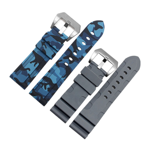 Bracelet de montre sport en caoutchouc camouflage HUANLONG, 20/22/24/26 mm, bracelet de luxe imperméable et respirant avec boucle à ardillon - Product Image 1