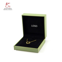 Boîte à bijoux d'emballage de luxe de bracelet d'oreille avec le sac pour le collier avec le velours