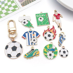 QY wholesale Soccer Theme Zinc Alloy Keychains With Ball Jersey <b>Shoe</b> And Player Charms Collectible Toy Gift - Product Image 3