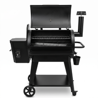 Barbecue fumoir à granulés de bois professionnel à grande chambre de cuisson, avec contrôleur numérique à longue durée de vie, pour fêtes en extérieur et patios