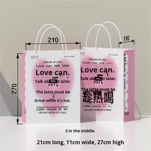 Sac fourre-tout en papier kraft personnalisé épaissi avec poignée longue pour l'emballage alimentaire et les plats à emporter - Product Image 5