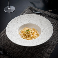 Vaisselle en céramique haut de gamme pour hôtels et restaurants, assiettes (plat à salade), passe au micro-ondes, design moderne minimaliste, série Cosmic