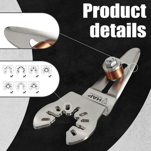 Accessoires pour outils <span class=keywords><strong>MultiMaster</strong></span>, lame de coupe droite en acier inoxydable avec butée de profondeur rigide, conception en Z pour des coupes nettes et lisses - Product Image 4