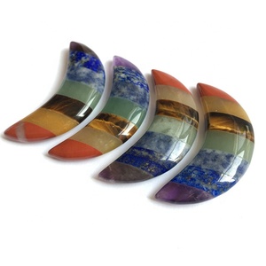 Natural 7 Chakra Luna Cristal piedra preciosa Reiki curación cristal Luna 7 chakra mosaico artesanía curación energía piedra trofeo al por mayor - Product Image 3