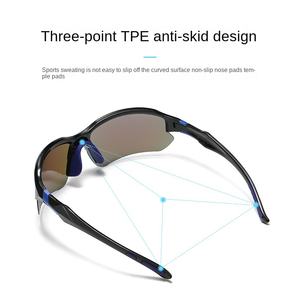 夜間視力対応偏光サングラス アウトドアアクティビティ用 リムレスフレーム PCレンズ - メンズ パンク スポーツ ランニング ドライブ サイクリング - Product Image 4