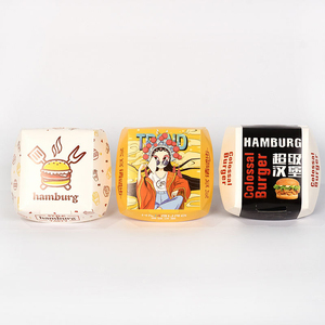 Cajas de Hamburguesas Personalizadas para Llevar al por Mayor, Caja Negra para Hamburguesas, Cajas para Hamburguesas y Papas Fritas - Product Image 1
