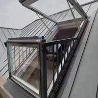 Fenêtre de toit en aluminium étanche de style moderne, transformable en balcon, pour la ventilation des terrasses et des greniers