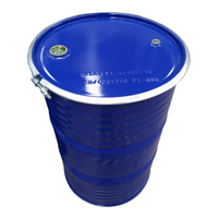 Fût métallique cylindrique à tête ouverte de 210 L, fût en acier de 55 gallons pour stockage de confiture
