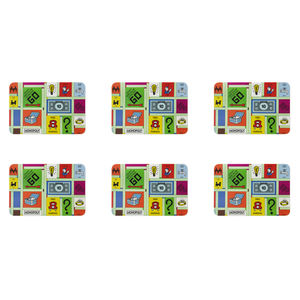 Sets de table rectangulaires Excelsa Monopoly en plastique PP multicolores, lot de 6 - Product Image 3