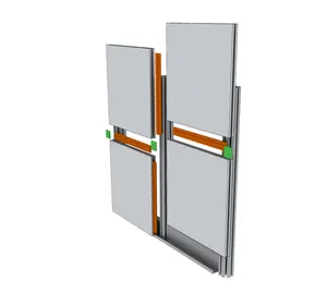 Sistem Dinding Modular Kusen Aluminium Panel Kayu untuk Pameran Booth Display