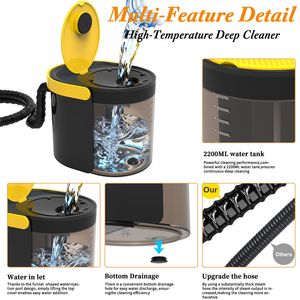 Vente flash - Nettoyeur vapeur électrique multifonction portable pour la maison, 1600 W, stérilisation à haute température, <span class=keywords><strong>aspirateur</strong></span> - Product Image 5