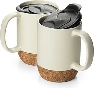 Yoyo ceramic modern promotional gift office drinkware ceramic coffee mug with lid