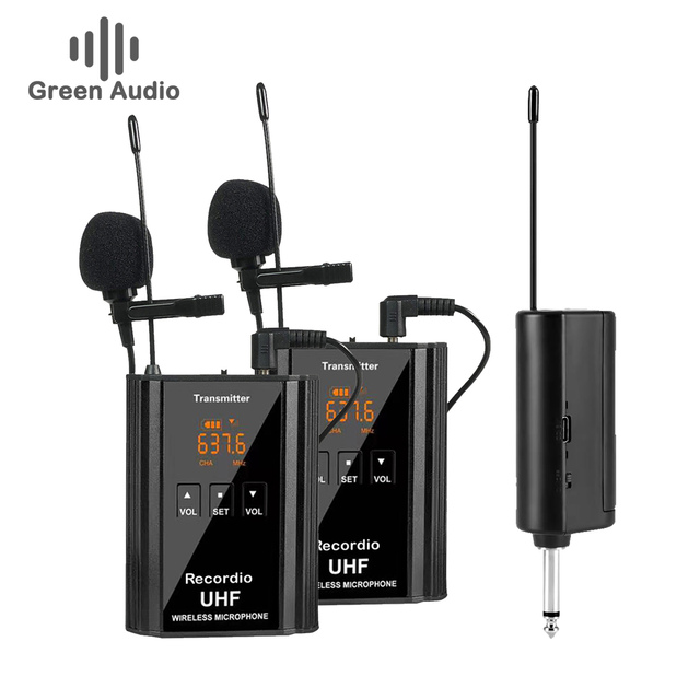 GAW-107B UHF FM Wireless Microphone Portable Receiver Built-in 5-speed Volume Adjustment Wireless Microphone