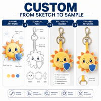 Jouet en peluche personnalisé ODM, animal en peluche, mascotte, porte-clés Sunbeam Shield Sprite, cadeau d'entreprise pour la beauté et les soins de la peau, promotion du logo
