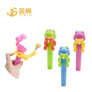 Engraçado Doces Crianças Candy Toy Dinossauro Pirulito Saver Plastic Candy Toy Lollipop Titular