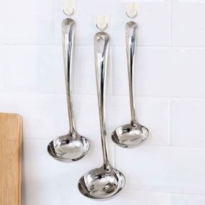 Factory Stainless Steel Kitchenware Skimmer Slotted Spoon Kitchen Utensils Restaurant Cooking Tool Soup Spoon Ladle for Serving - Product Image 6